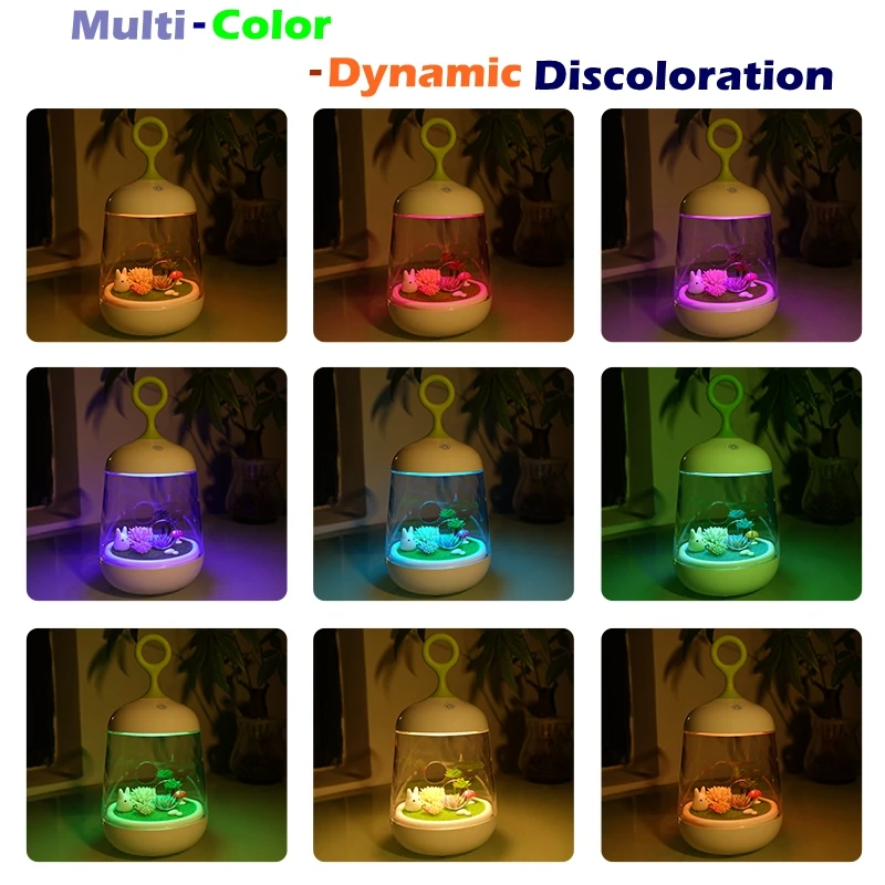 USB 3D растения DIY светодиодный RGB Красочная клетка Ночной светильник Настольная