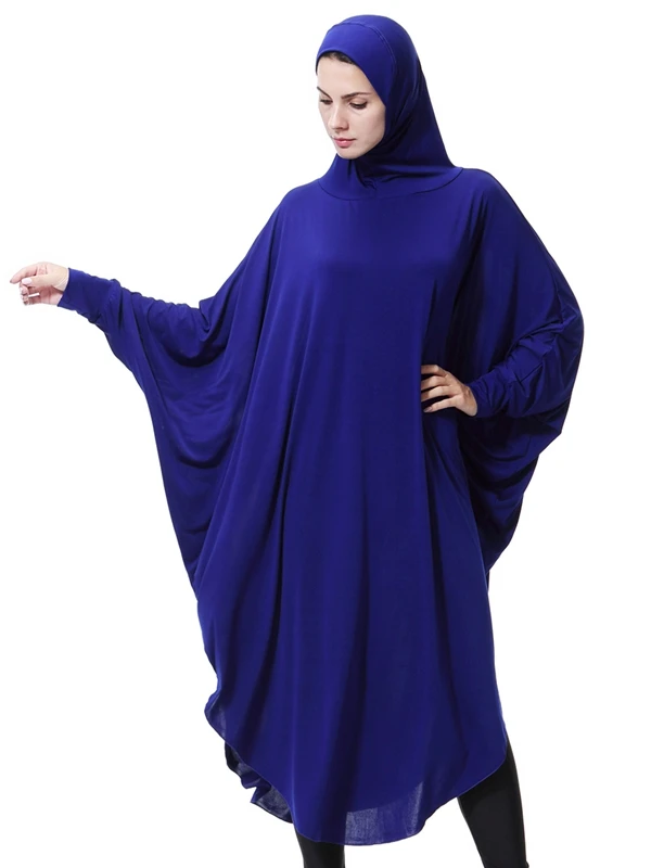 Хиджаб оверсайз с рукавом длинный черный хиджаб размер M L XL 6 цветов|hijab with sleeves|hijab