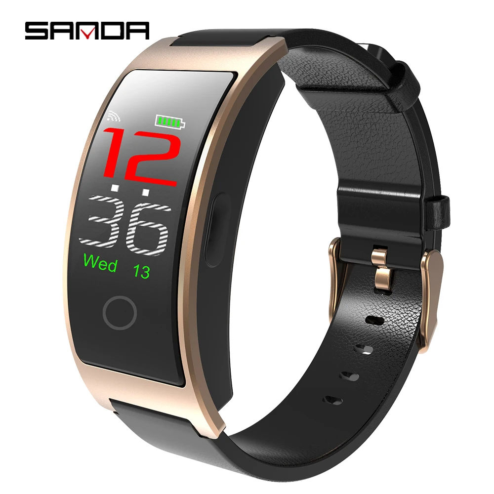 SANDA Smartwatch для мужчин и женщин Bluetooth монитор сердечного ритма браслет кровяное
