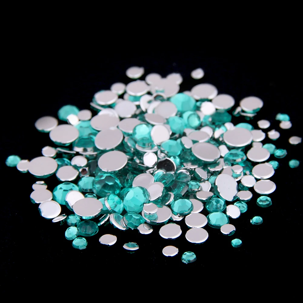 Умный цвет Изумрудный акриловые стразы обувь сверкающие украшения для ногтей