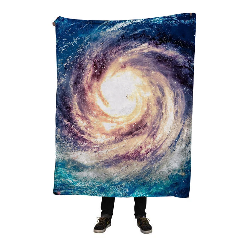 EHOMEBUY 2017 New Design 3D Blanket Space Swirling Nebula Print Kids Adults Flannel Quality Home Hotel Air Conditioning | Дом и сад