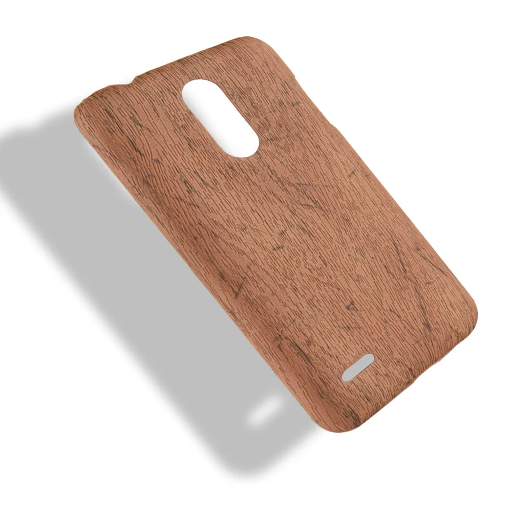 For LG K8 2018 Case Hard PC Leather Retro Wood Grain Phone Aristo 2 Tribute Dynasty Zone 4 Fortune X210 |