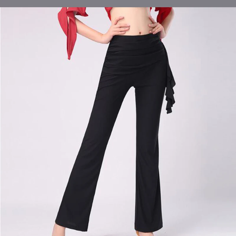 2018 новые модные черные женские брюки для латинских танцев взрослых современные