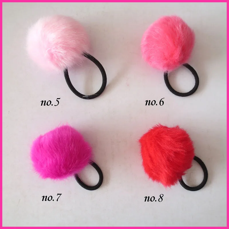 50 BLESSING Women Girl Fashion Hair Elastic Baby High Grade Rabbit Hair Ball