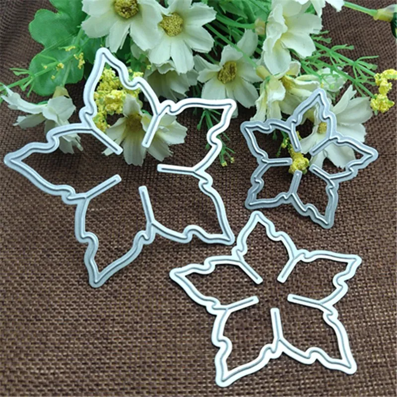 3 шт. цветы украшения металлические трафареты для пресс формы DIY Скрапбукинг