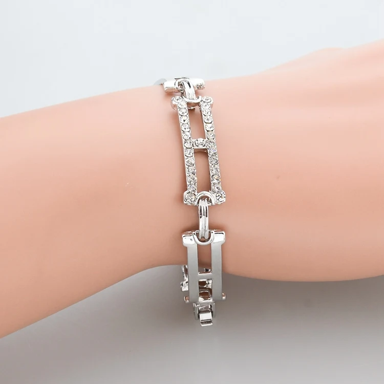 Женский серебряный браслет с кристаллами SBR140292|silver bracelet|bracelets & banglesbangles for women |
