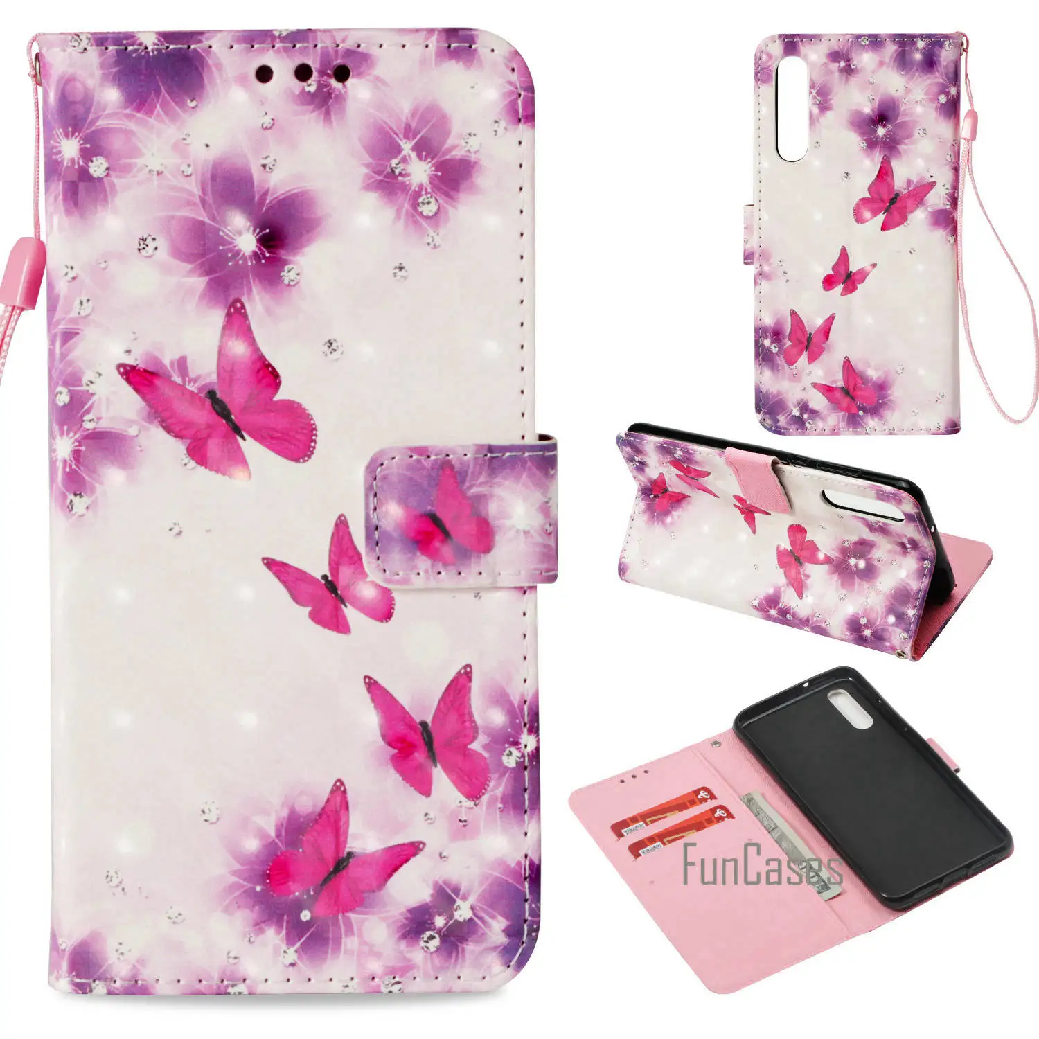 Полиуретановый чехол подставка для huawei P20 5 9 дюймов + держатель карт книжка Hauwei