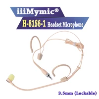 iiimymic h 81s6 1 pro 3 5mm headset condenser microphone for sennheiser wireless body pack transmitter 3 5mm screw locking plug