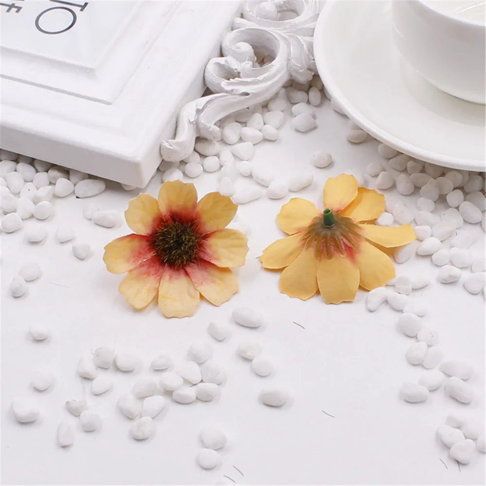 Искусственные шелковые цветы 5 шт./лот 4 см|silk flowers artificial|silk flowersartificial |