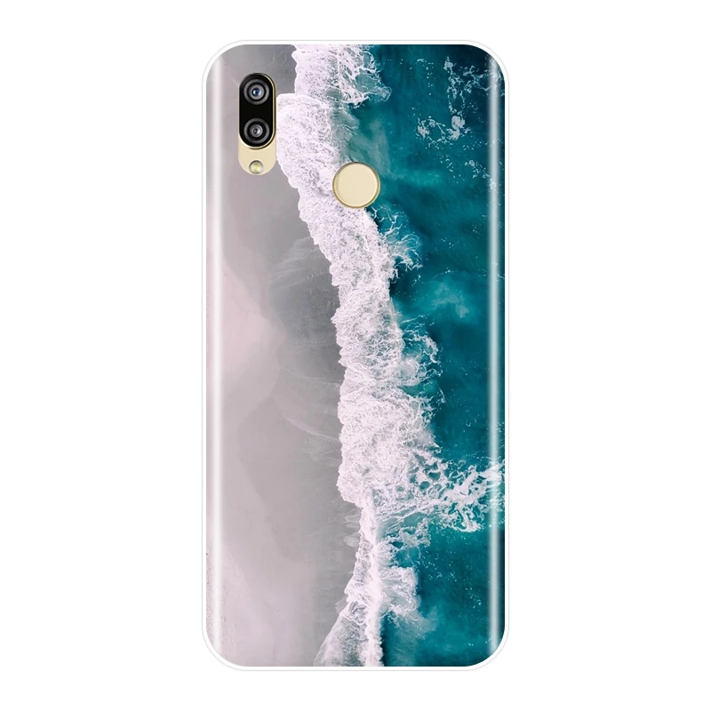 Мягкий силиконовый чехол для телефона Huawei P8 P9 P10 P20 Lite 2017 Пляжная задняя крышка Mini