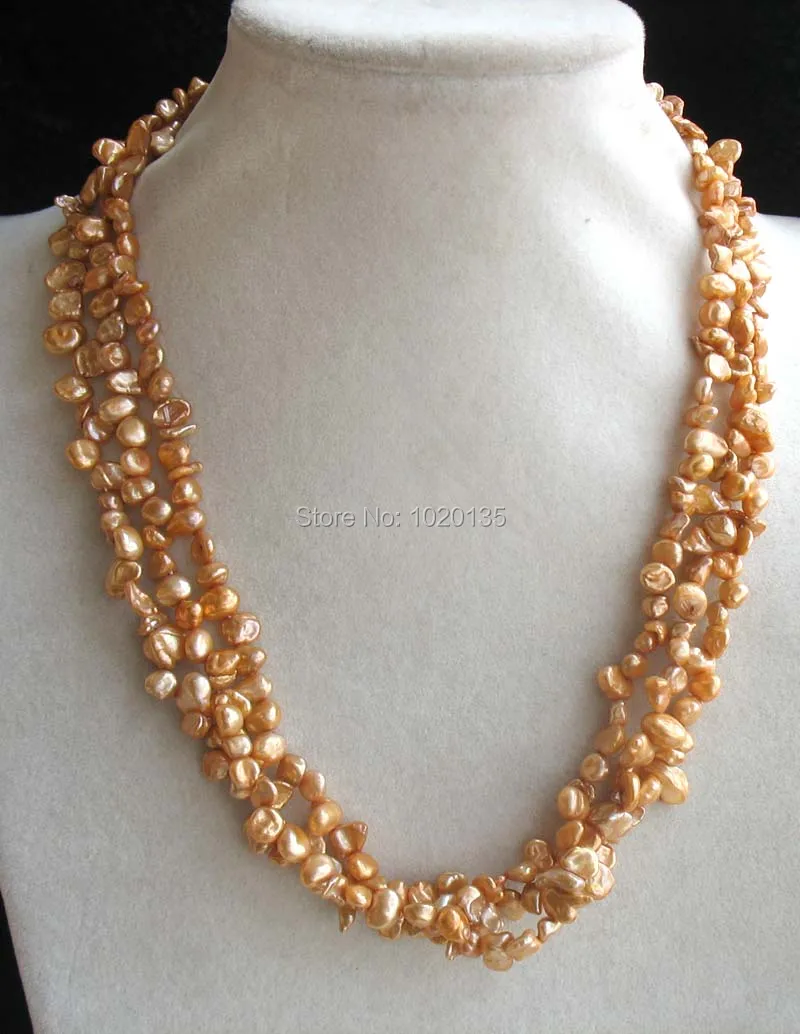 Вау! Ожерелье из пресноводного жемчуга цепочка реборн кесхи 5-9 мм 17 дюймов