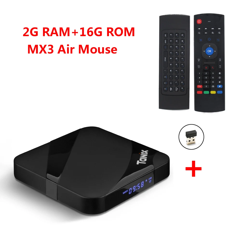2GB 16GB add MX3 Tanix TX3 Max Smart tv Box Android 7,1 приставка HDMI 2,0 H.265 4K медиаплеер Amlogic S905W 2 Гб 16 Гб Bluetooth PK x96 mini - Цвет: 2GB 16GB add MX3
