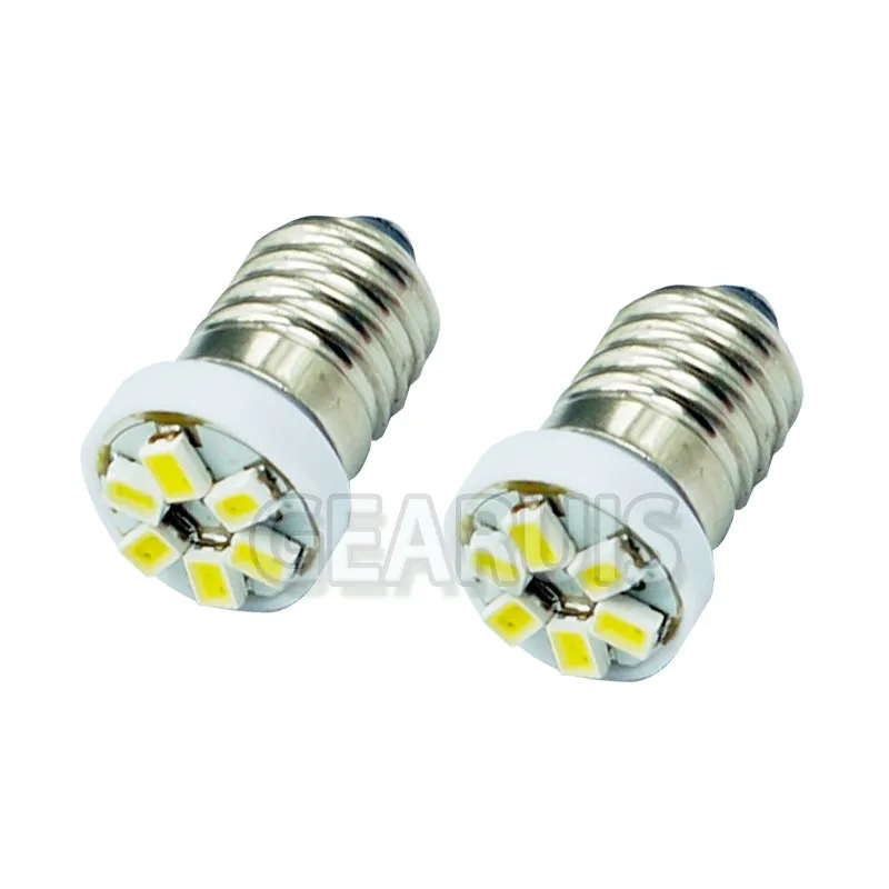 Фонарь светодиодный 1206 x E10 6 SMD 3020 белый синий красный желтый зеленый|led screw light|led