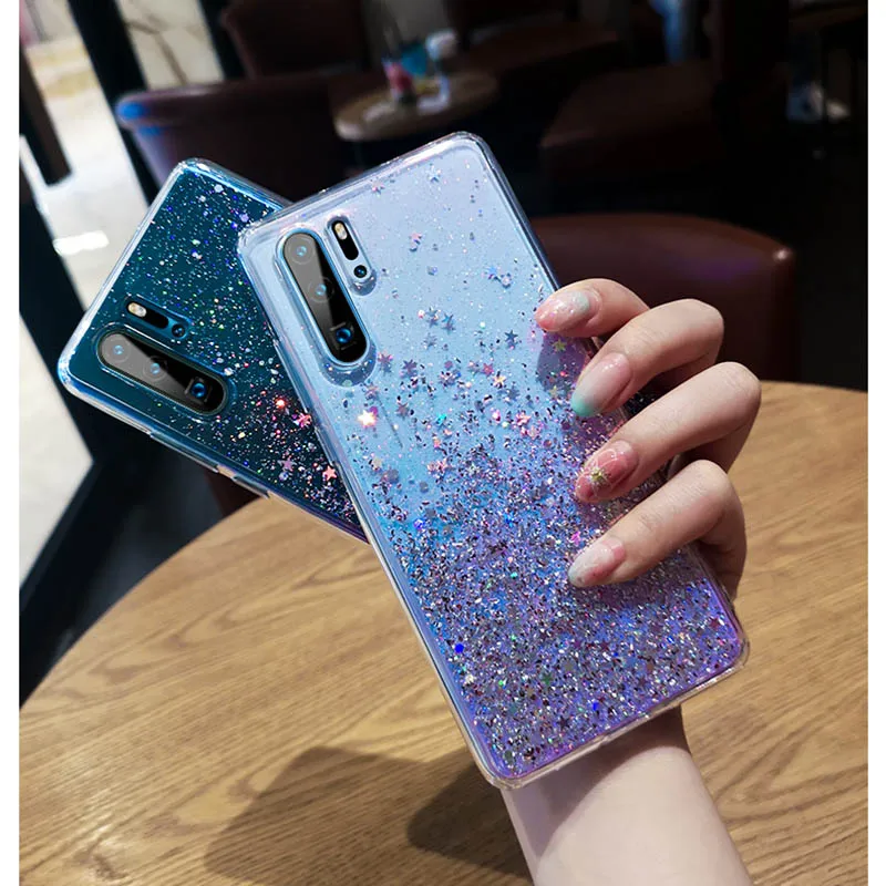 Для Huawei P30 Pro P20lite P9 P8 P10 selfie P smart роскошный блестящий мягкий чехол со звездой для