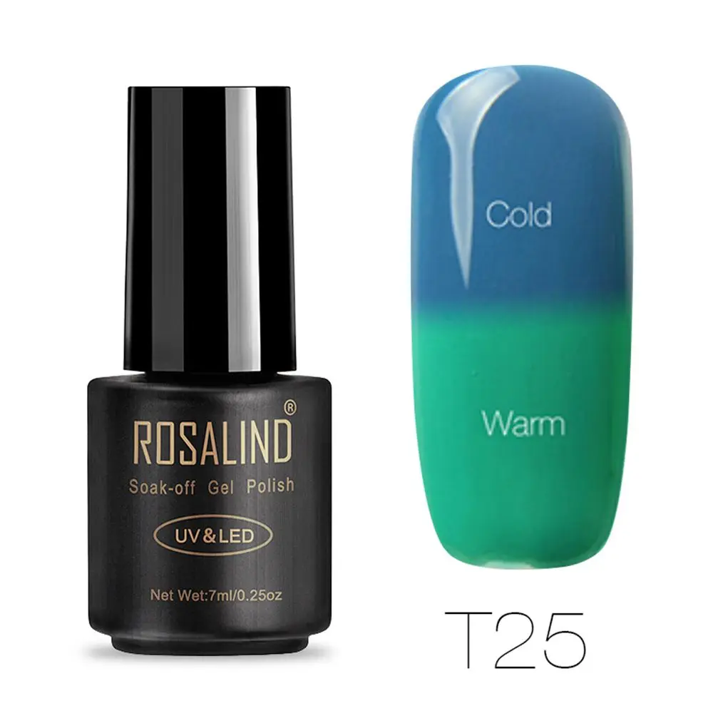 25 ROSALIND, 7 мл, Гель-лак для ногтей, меняющий температуру, гель для ногтей, дизайн ногтей, УФ светодиодный лак для ногтей, качественный Гель-лак для макияжа - Цвет: 25