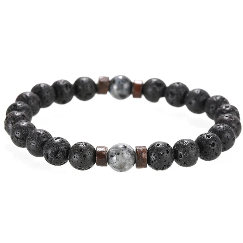Natural Stone bracelet/beads/lava/natural/homme/fashion/bangles Bracelet Men Wooden bead Accessorie Jewelry male Valentine Gift | Украшения