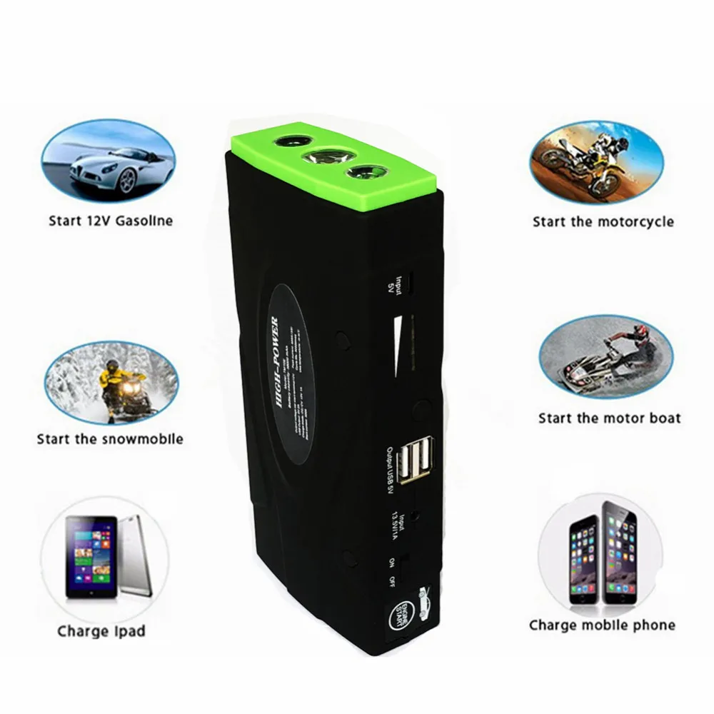 GKFLY, профессиональный автомобильный стартер 12 В 600А, пусковое устройство, 2USB внешний аккумулятор, автомобильное зарядное устройство для автомобильного аккумулятора, стартер автомобиля