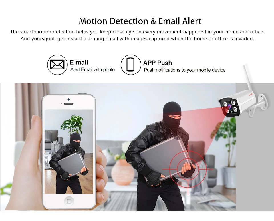 LOOSAFE 2-мегапиксельная ip-камера для дома, Wifi, ip-камера безопасности, цилиндрическая камера видеонаблюдения, уличная камера видеонаблюдения, полная IP66, водонепроницаемая камера