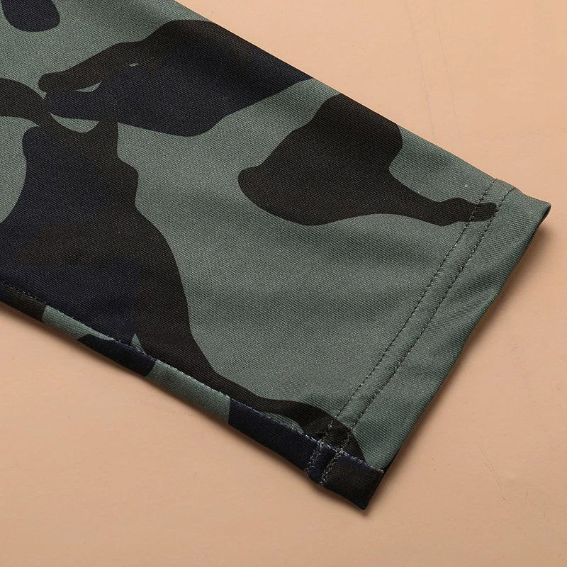 

Fashion Camouflage Print Long Sleeve Women's T Shirt Summer Top V Neck Casual Sexy Women Clothes 2019