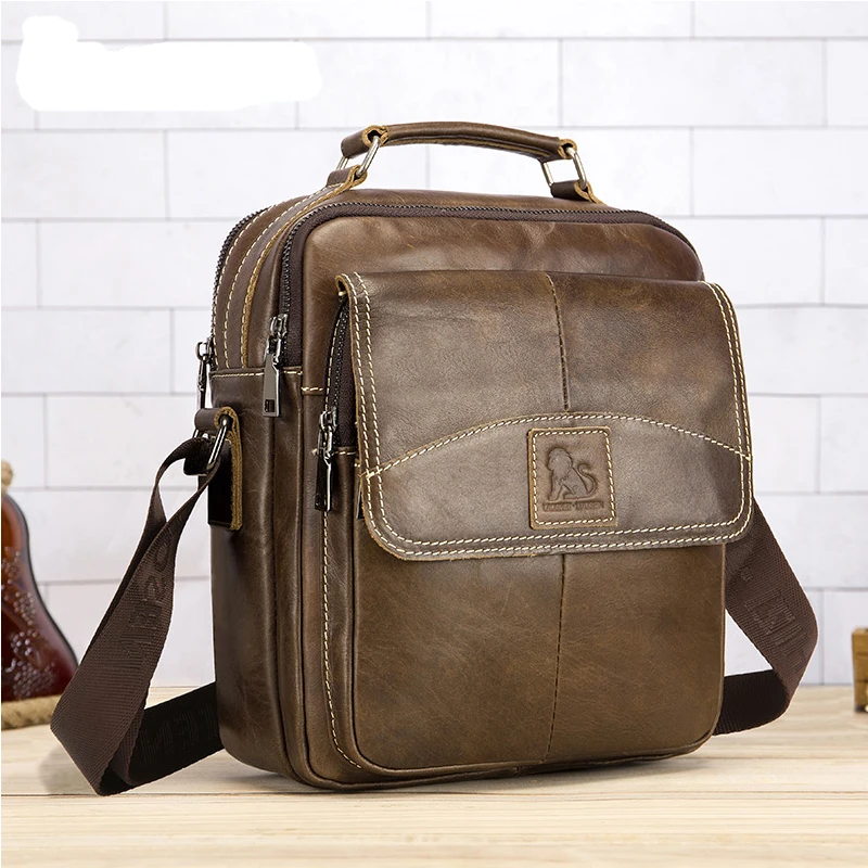 Женская маленькая Повседневная Деловая кожаная сумка мессенджер винтажная