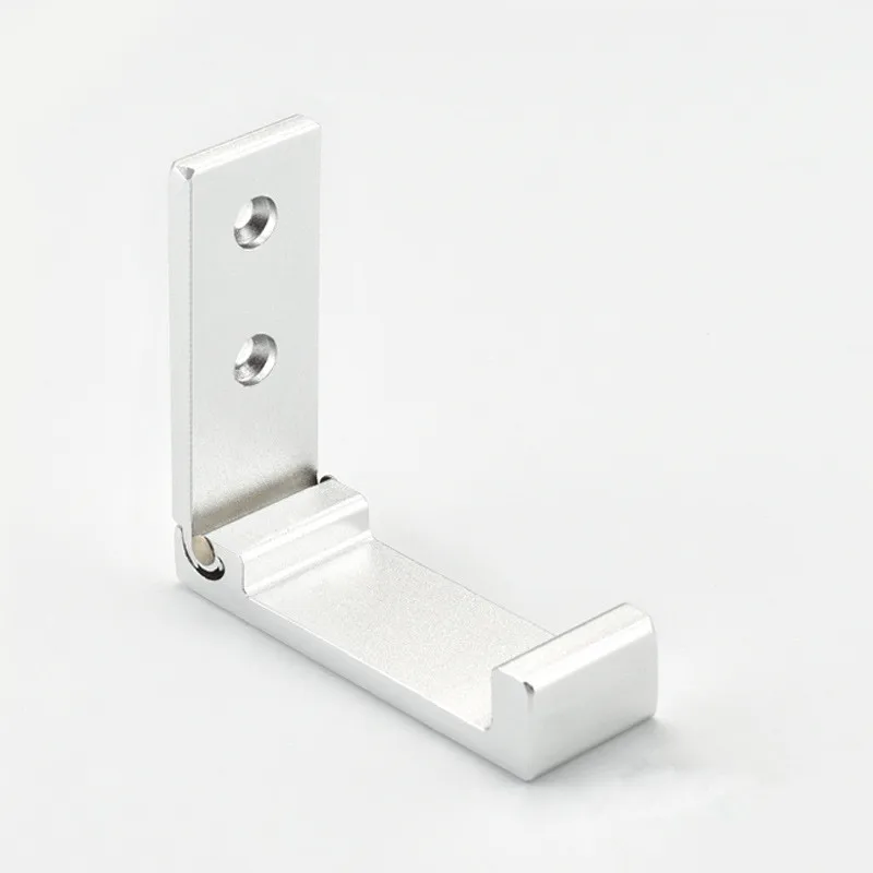 Sliver Черный алюминиевый складной крючок для халата, вешалка для одежды, настенный крючок, деревенский крючок для ключей, сумка, вешалка для шляп, деревенский крючок для ванной комнаты - Цвет: Sliver