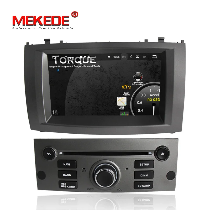 MKD-PX3 HD Android7.1 четырехъядерный автомобильный dvd-плеер для peugeot 407 2004-2010 с BT Радио gps