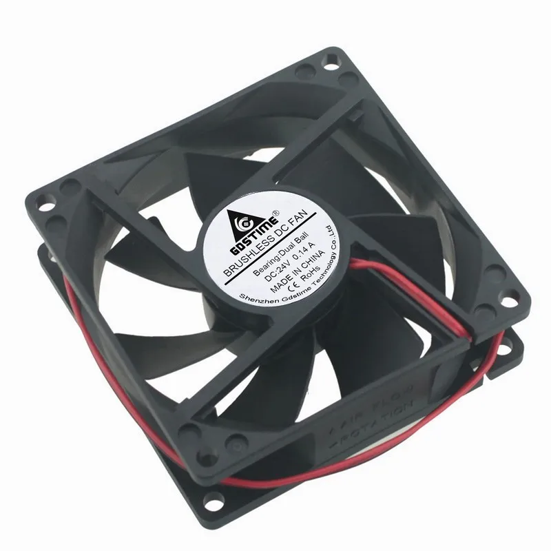 New original DC12V 24V 48V 8cm 80X80X25MM double ball bearing durable chassis power cooling fan | Компьютеры и офис