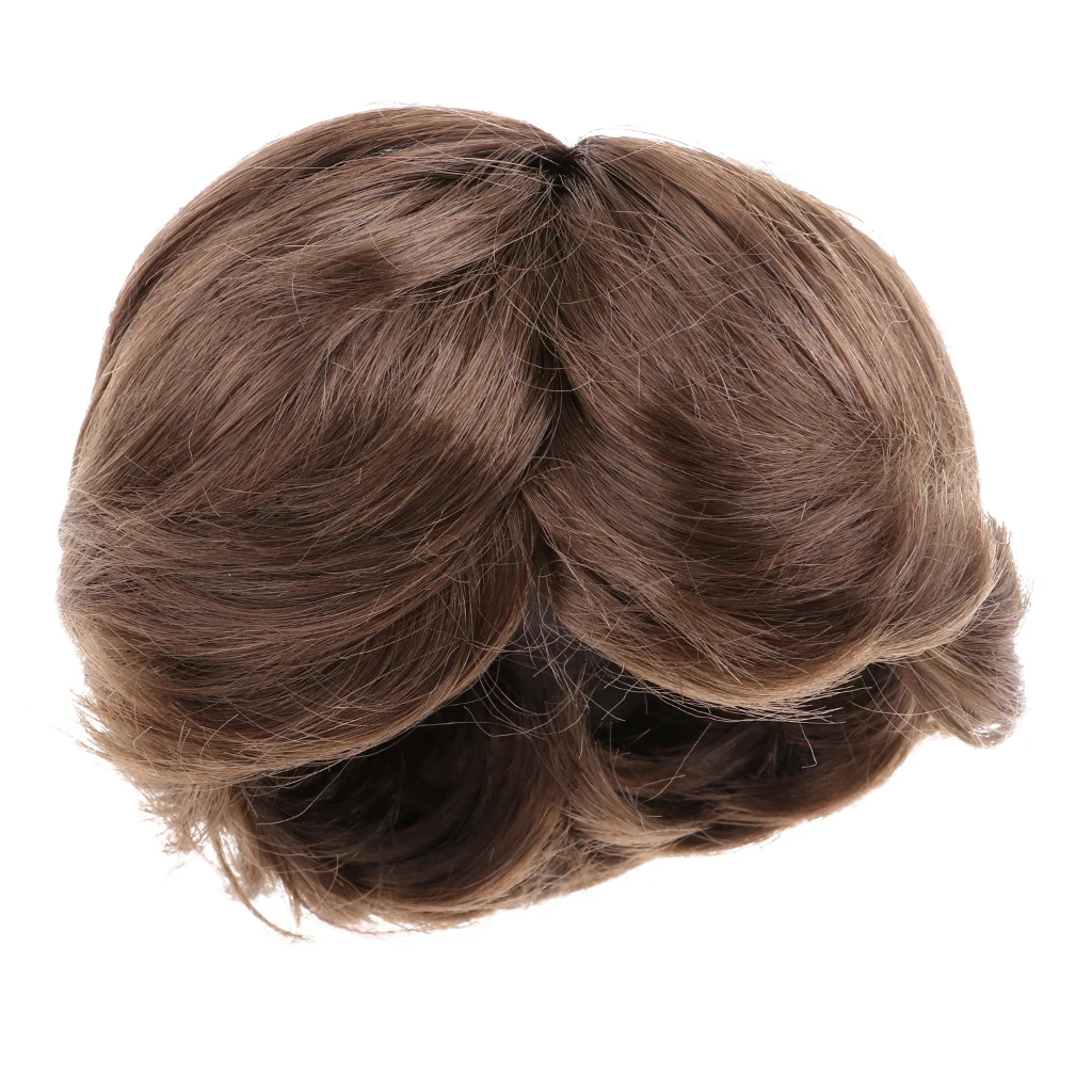 1/4 BJD Doll Short Curly Hair Brown Wig 8-9 inch 18-20cm for AOD DOC Dollfie DK-BLUE Accessorie | Игрушки и хобби