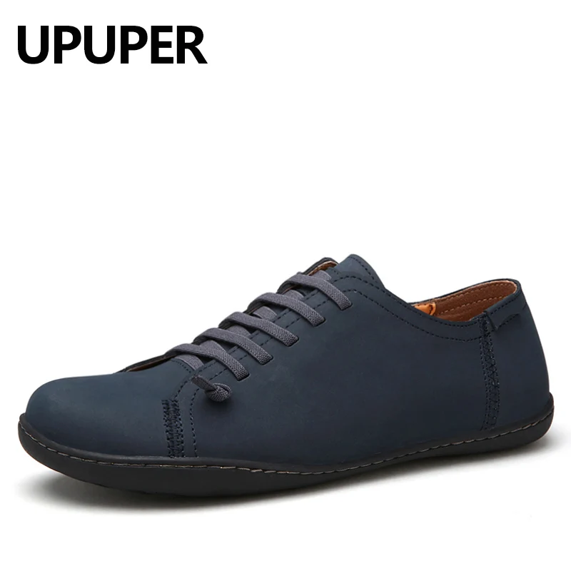 UPUPER/мужские лоферы обувь из спилка мужские слипоны на плоской подошве ручной