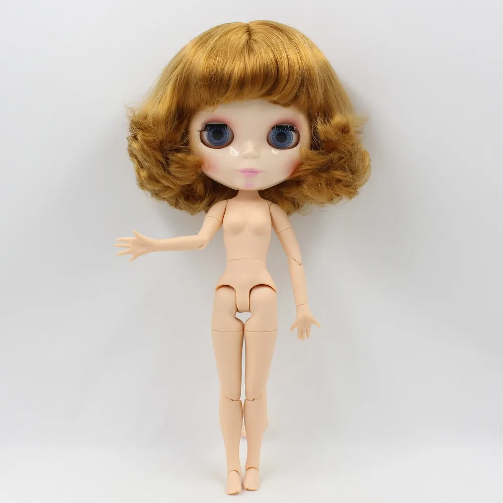 Ледяная кукла DBS Blyth золотые волосы с челкой/бахромой Подарочная игрушка для тела