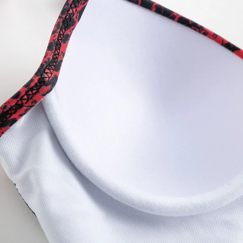 Бикини пуш ап со змеиным принтом купальник стринги с высоким вырезом женские