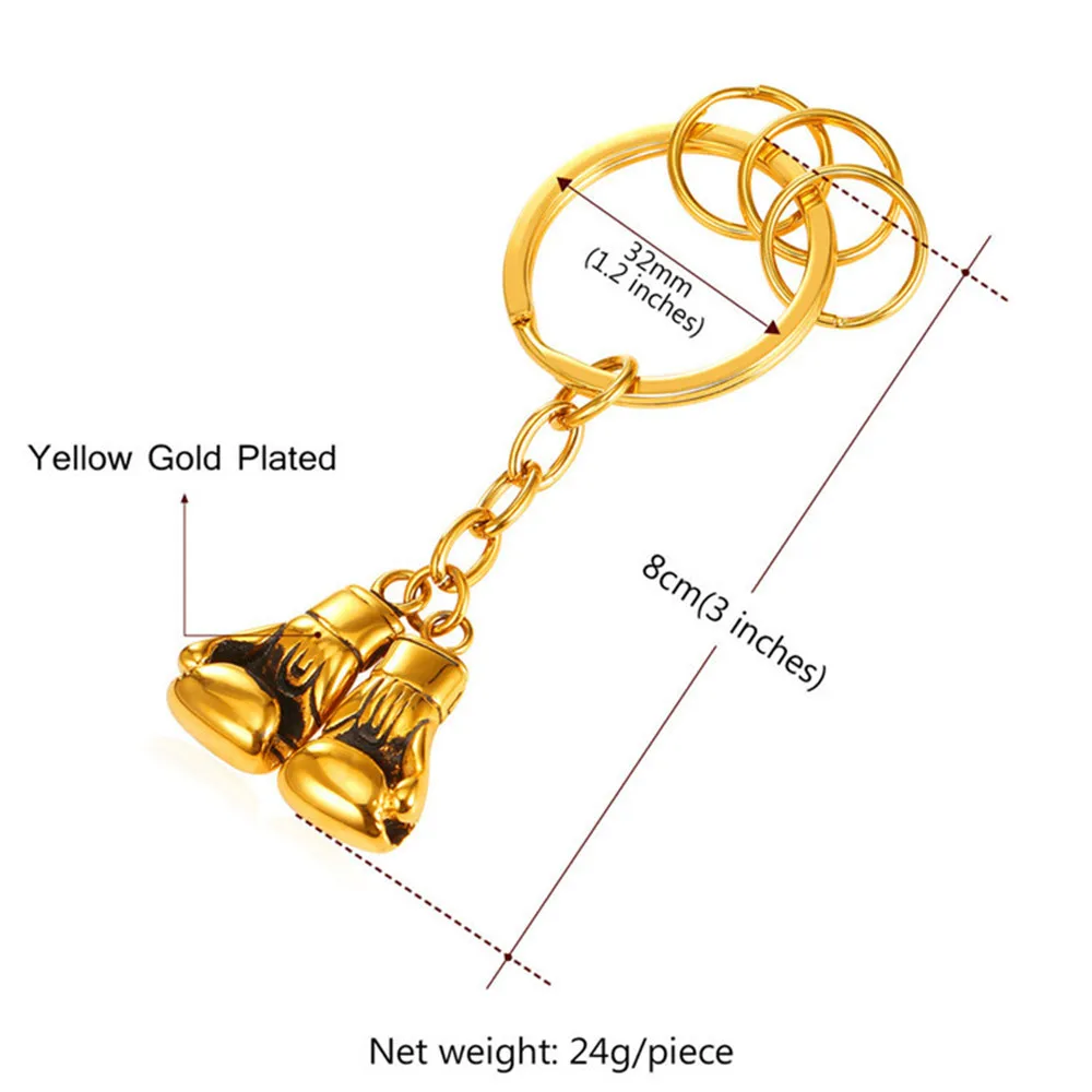 Цвет золотистый брелок с боксерскими перчатками пара металлический для ключей
