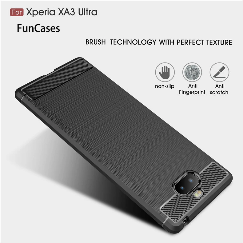 Чехол для телефона sony XZ4 углеродное волокно Матовый ТПУ чехол XA2 плюс Матовая