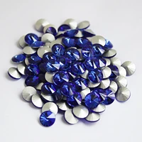 sapphire crystal rhinestone strass non hotfix rhinestones 6mm 10pcs round crystals diy 3d nail art gems decoration