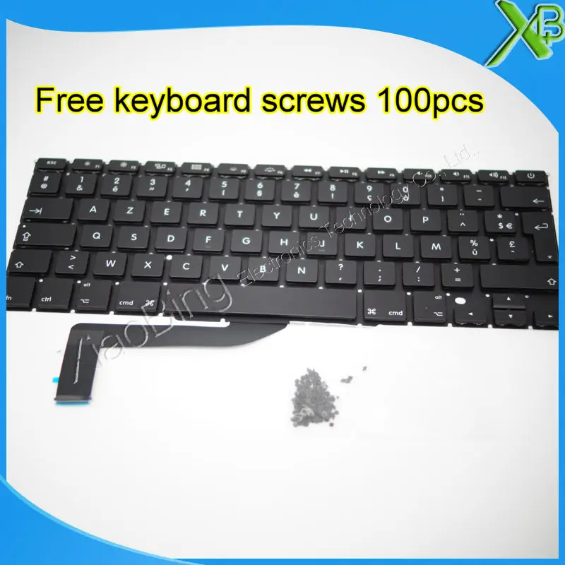 5 шт. --- Совершенно новая Французская клавиатура AZERTY FR + 100 винтов клавиатуры для