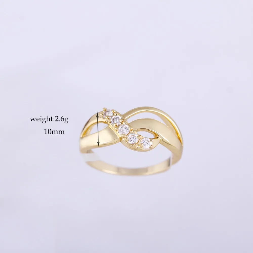 2014 fashion Wave Shape 18K Gold Plated Wedding Ring Made with Genuine CZ Crystals Full Sizes Wholesale E- Sunny Jewelry J1680 | Украшения