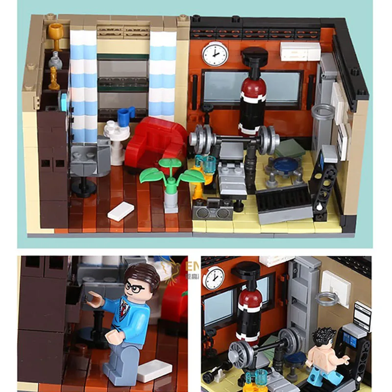 Mini escena de la calle 3d modelo de arquitectura de tienda de venta al por menor en miniatura bloque de conquión juguete