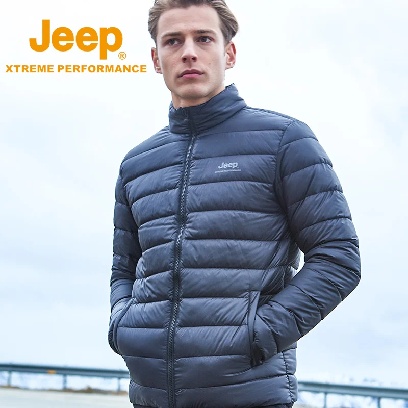 Jeep мужские Аутентичные уличная спортивная куртка зимние походные пуховики пальто белый утиный пух