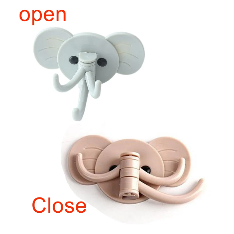 Карамельный цвет слон вешалка крючок для ванной кухонный стеллаж хранения