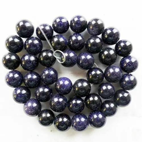 Нитка с голубым песочным камнем круглая свободная бусина 15 5 дюйма 6 мм/8 мм/10 мм