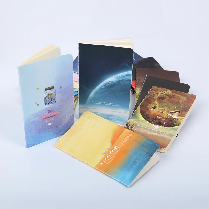 200 шт. Мини Милая Новинка Луна Звезда Вселенная блокнот дневник записывающая