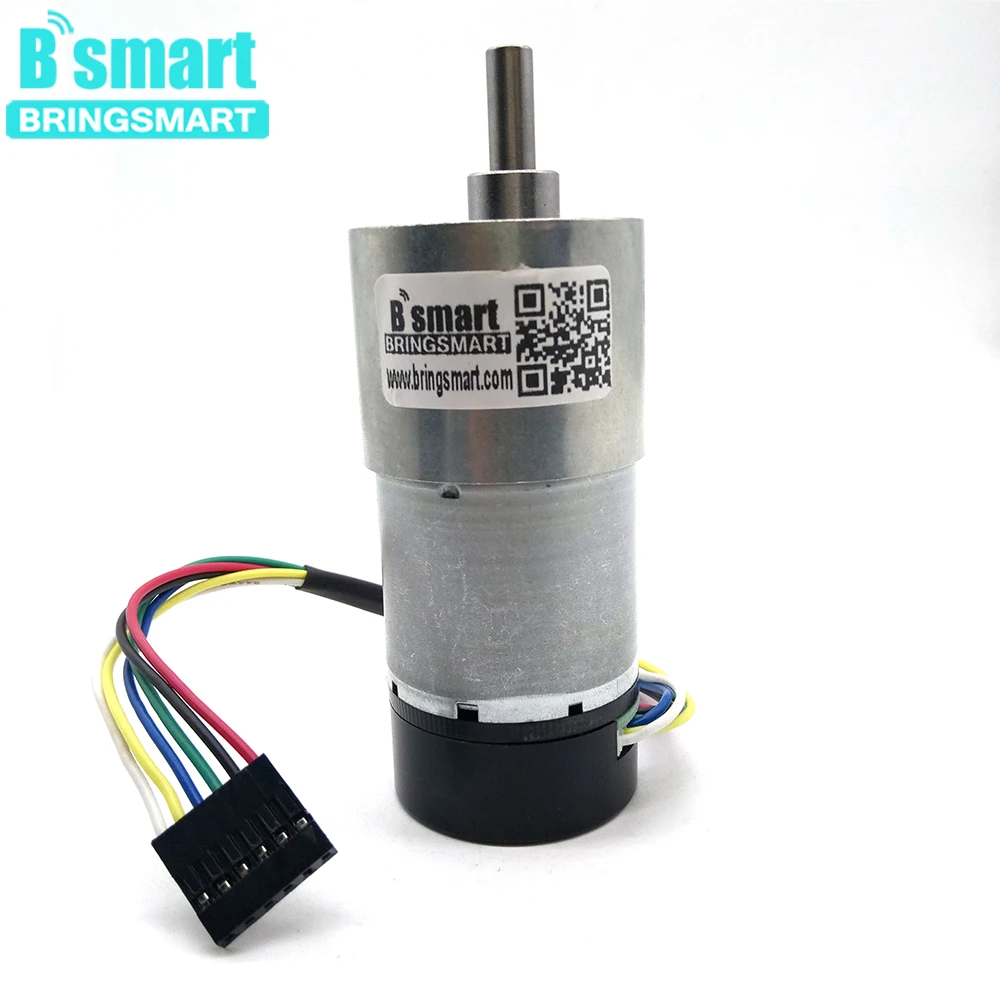 Bringsmart JGB37 3530GB 24 В постоянного тока Малый мотор редуктор 1600 об/мин энкодер 12 в
