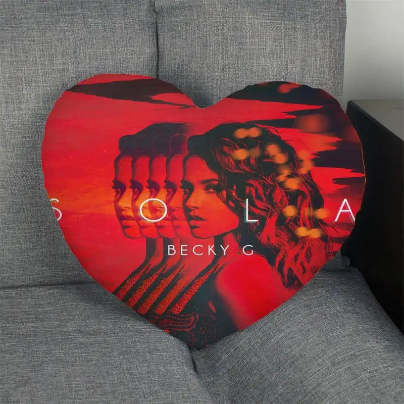 

Becky G Custom Heart Shape Pillow Cover Custom Zipper Pillowcase Cover Wedding Home Office Decorative