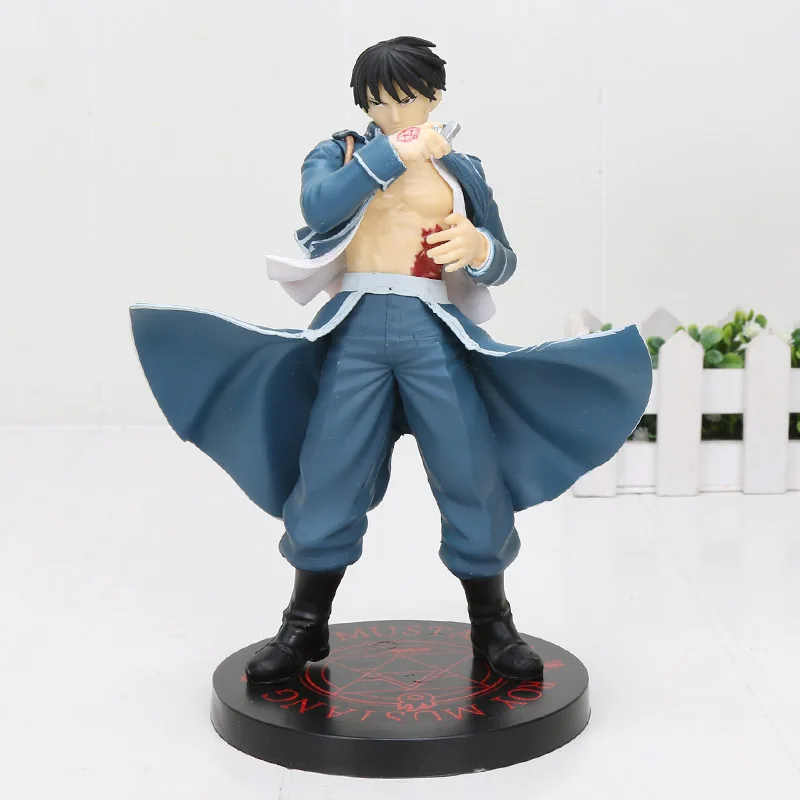 18 см цельнометаллическая экшн фигурка Alchemist Roy Mustang из ПВХ Коллекционная модель