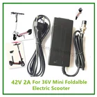 Зарядное устройство для литий-ионных аккумуляторов 42V2A для электрического скутера 36 В, 2 колеса, складной электрический скутер, зарядное устройство для электрического скейтборда