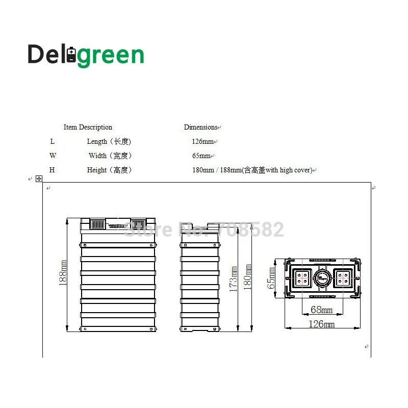 Батарея LIFEPO4 12V 60AH GBS 3 2 V литий ионная призматическая литиевая полимерная