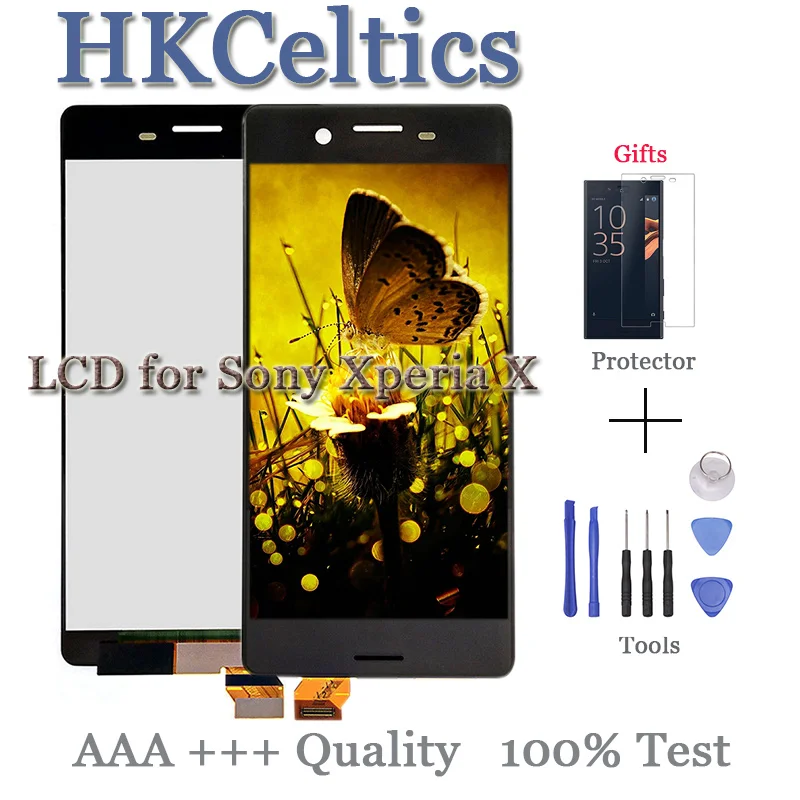 100% протестированный дисплей для SONY Xperia X F5121 F5122 ЖК + кодирующий преобразователь