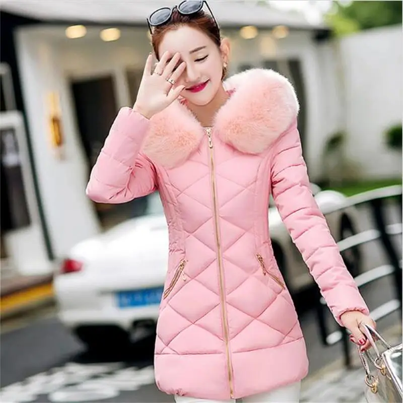 Женская зимняя куртка с меховым воротником теплая капюшоном 2019|parka coat|winter coat