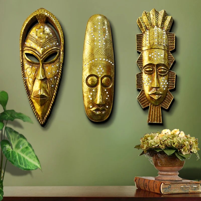 

Africa nation of people like resin mask picture wall hanging home decor Wall Sticker