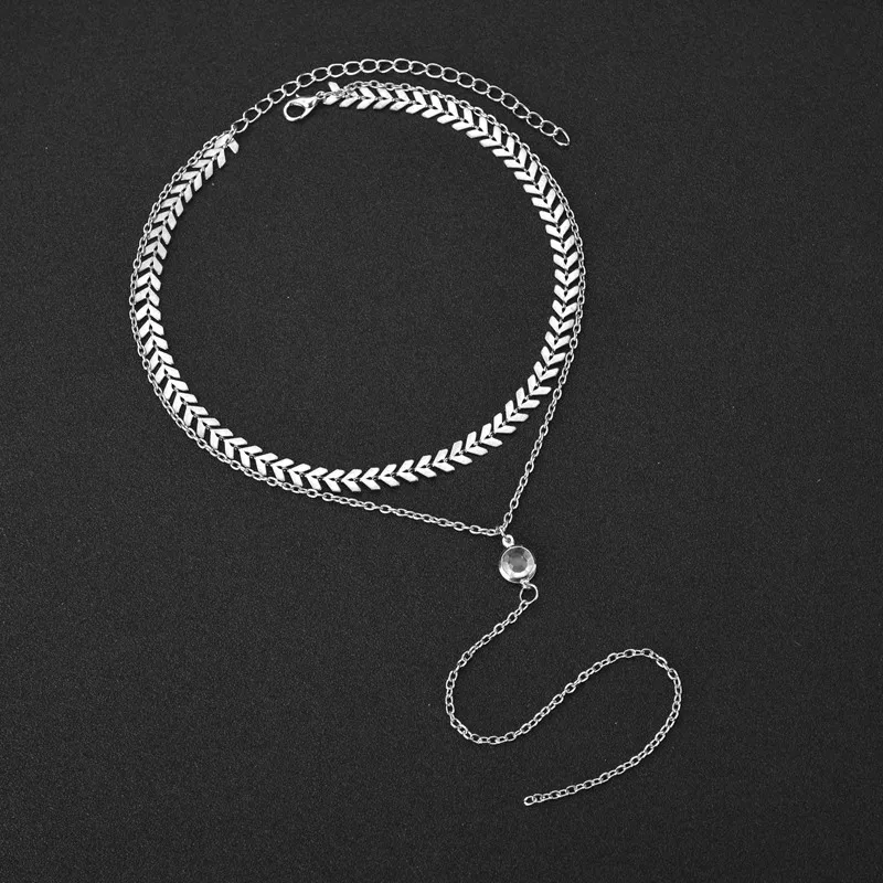 Женские ожерелья Чокеры в стиле рок панк рыбки костяного дизайна с длинной